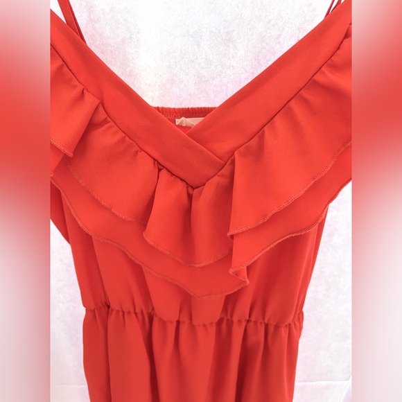 Lush belted Orange Sundress M - Picture 2 of 5